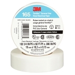 Temflex™ 7100169491 165WH4A Electrical Tape, 20 yd L 0.75 in W, 0.6 in THK, Vinyl, Rubber Adhesive, PVC Backing, White