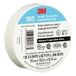 Temflex™ 7100169491 165WH4A Electrical Tape, 20 yd L 0.75 in W, 0.6 in THK, Vinyl, Rubber Adhesive, PVC Backing, White