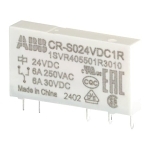 ABB 1SVR405501R3010 CR-S Pluggable Interface Relay, 1CO 1 Form C SPDT Contact, 24 V DC V Coil