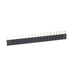 ABB 1SVR405598R0900 Jumper Bar, 20-Pole, For Use With CR-S Series Sockets/Pluggable Interface Relay, Black
