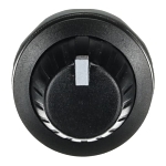 ABB KT-100B Potentiometer Knob, For Use With 6 to 6.35 mm Dia Shaft, Black Plastic Bezel