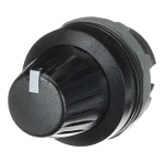 ABB KT-100B Potentiometer Knob, For Use With 6 to 6.35 mm Dia Shaft, Black Plastic Bezel