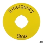 ABB KTC151005 Legend Plate, 0.07 mm H x 0.001 mm W, Round Plate, Plastic, Yellow Field