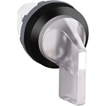 ABB M2SS5-11C Modular Illuminated Selector Switch, 0.03 m H x 0.048 m W x 0.05 m D, Selector Switch Operator, 2 Positions, Clear