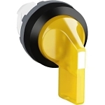 ABB M3SS4-11Y Modular Illuminated Selector Switch, 0.03 m H x 0.048 m W x 0.05 m D, Selector Switch Operator, 3 Positions, Yellow