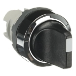 ABB M3SS1-30B Non-Illuminated Selector Switch, 0.03 mm H x 0.048 mm W x 0.05 mm D, Short Handle Operator, Black