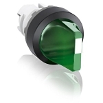 ABB M3SS2-11G Modular Illuminated Selector Switch, 0.03 m H x 0.048 m W x 0.05 m D, Selector Switch Operator, 3 Positions, Green