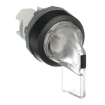 ABB M3SS4-11C Modular Illuminated Selector Switch, 0.03 m H x 0.048 m W x 0.05 m D, 3 Positions, Clear