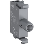 ABB MLBL-04R MLBL Illuminated Modular LED Block, 0.035 m L x 0.044 m W x 0.01 m H, LED Lamp, 110 to 130 VAC, Screw Terminal, Red