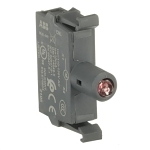 ABB MLBL-04R MLBL Illuminated Modular LED Block, 0.035 m L x 0.044 m W x 0.01 m H, LED Lamp, 110 to 130 VAC, Screw Terminal, Red