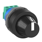ABB MT-310B Modular Speed Potentiometer With Chrome Bezel, 2 W Power Rating, 10 kOhm, 280 deg Rotation