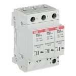 ABB System pro M compact® OVRT23L40320PTSU OVR Type 2 Surge Protective Device, 320/640 V, 50/60 Hz, 3 Poles, 200 kA SCCR, 3 Phase