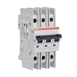 ABB SU203M-K16 SU200M High Performance Miniature Circuit Breaker, 277/480Y VAC, 48/96 VDC, 16 A, 10 kA Interrupt, 3 Poles, Thermal Magnetic Trip