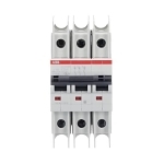 ABB SU203M-K16 SU200M High Performance Miniature Circuit Breaker, 277/480Y VAC, 48/96 VDC, 16 A, 10 kA Interrupt, 3 Poles, Thermal Magnetic Trip