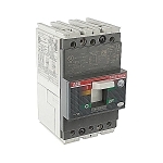 ABB Tmax T1N060TL Normal Interrupt Molded Case Circuit Breaker, 600 VDC, 60 A, 22 kA Interrupt, 3 Poles, Thermal Magnetic Trip