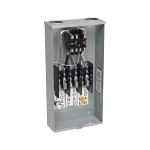 B-Line 117 TB Overhead Ring Single Underground Meter Socket Enclosure With Safety Socket Bypass, 12 in W x 4-5/8 in D, NEMA 3R Rating, Stainless Steel