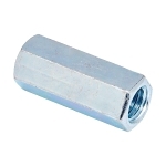 B-Line B655-1/4ZN Threaded Rod Coupling, 1/4-20, Steel, Zinc Plated