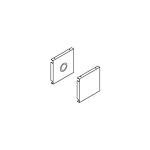 B-Line 1212 E NK Wireway End, 12 in W x 12 in H, For Use With NEMA 1/IP30 Screw Cover Lay-In Wireway, Steel, Gray