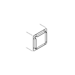B-Line 1010 GF Wireway End Flange, 10 in W x 10 in H, For Use With NEMA 1/IP30 Screw Cover Lay-In Wireway, Steel, Gray