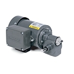 Baldor-Reliance GM3329 Continuous-Duty Worm Right Angle Gear Motor, 208/230/460 VAC, 0.16 hp, 15:1 Gear Ratio, 230 rpm Max, 27 in-lb Torque