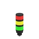 Banner Engineering EZ-LIGHT® TL50GYRQ Non-Audible Tower Light, 24 VAC/18 to 30 VDC, LED Lamp, 3 Lights, Green/Gray/Yellow, CE Certified, cULus Listed, Meets Mil. Std. 202F Requirements Method 201A, IEC 947-5-2