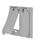 BELL® MX2050S Weatherproof Cover, 1-1/4 in L x 4.69 in W, Flip/Snap Cover, Die Cast Aluminum