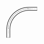 CANTEX® 5133841 SCH 40/STD Plain End Special Radius Conduit Elbow, 2-1/2 in Trade, 90 deg, PVC