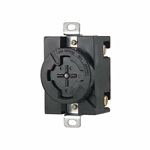 EATON Arrow Hart™ Power-Lock 20443N Single Locking Receptacle, 480 VAC, 30 A, 3 Poles, 4 Wires, Black