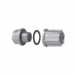 EATON Crouse-Hinds Myers™ Scru-Tite® ST 4 Basic Vibration Proof Threaded Conduit Hub, 1-1/4 in, For Use With Rigid/IMC Conduit, Zinc, Polished Nickel/Polished Chrome