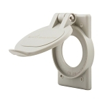 EATON Arrow Hart 20416N Weatherproof Single Receptacle Cover, 2.84 in L x 1.19 in W x 4.56 in D, Glass Filled Nylon