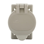 EATON Arrow Hart 20416N Weatherproof Single Receptacle Cover, 2.84 in L x 1.19 in W x 4.56 in D, Glass Filled Nylon