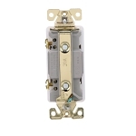 EATON Arrow Hart 7621W-BOX 3-Way AC Decorator Switch, 120/277 V AC, 20 A, 1 hp, 2 hp Power Rating