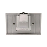 EATON S1951 Non-Metallic Self-Closing Lid Single Receptacle Weatherproof Receptacle Cover, Plastic