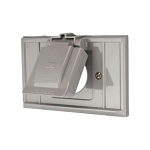 EATON S1951 Non-Metallic Self-Closing Lid Single Receptacle Weatherproof Receptacle Cover, Plastic