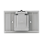 EATON S1951 Non-Metallic Self-Closing Lid Single Receptacle Weatherproof Receptacle Cover, Plastic