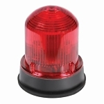 Edwards Signaling™ 125LEDFR120AB Standard Flashing Beacon, 120 VAC, LED Lamp, 3-1/4 in Dia, Panel Mount, Red Lens