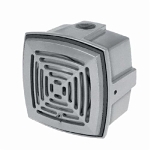 Edwards Signaling™ AdaptaHorn 876-R5 Grille Heavy Duty Vibrating Horn, 240 VAC, 0.07 A, 113/103 dB, Indoor/Outdoor, Surface Mounting, Gray, Specifications Met: UL Listed