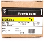 GE CR306C002 Full Voltage Non-Reversing Non-Combination Magnetic NEMA Starter, 110/115 to 120 VAC V Coil, 3 Poles, Open Enclosure