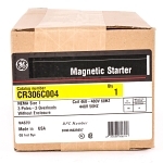 GE CR306C004 Full Voltage Non-Reversing Non-Combination NEMA Magnetic Starter, 440 VAC at 50 Hz, 460 to 480 VAC at 60 Hz V Coil, 3 Poles, Open Enclosure