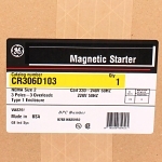 GE CR306D103 300 Line Full Voltage Non-Combination Non-Reversing NEMA Magnetic Starter, 230 to 240 VAC V Coil, 3 Poles, NEMA 1 Enclosure