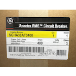 GE Spectra RMS™ SGHA36AT0400 Type SGH Standard Continuous Load Current Limiting Molded Case Circuit Breaker, 600 VAC, 400 A, 25/35/65 kA Interrupt, 3 Poles, Electronic Trip