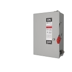 GE Spec-Setter™ TH3361R TH Series Fusible Heavy Duty Safety Switch, 600 VAC, 30 A, 7-1/2 hp Standard Fuse/20 hp Time Delay, 3 Poles