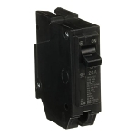 GE Q-Line® THQL1120 Type THQL Molded Case Circuit Breaker, 120/240 V AC, 20 A, 10 kA Interrupt, 1 Pole, Thermal Magnetic Trip