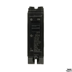GE Q-Line® THQL1120 Type THQL Molded Case Circuit Breaker, 120/240 V AC, 20 A, 10 kA Interrupt, 1 Pole, Thermal Magnetic Trip