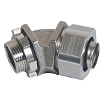 Gibson Stainless® LT100-45 Liquid Tight Connector, 1 in Trade, 45 deg, Stainless Steel, Polished