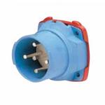 MELTRIC DECONTACTOR™ 63-68043 DSN60 Switch Rated Male Inlet With Ground, 255/277/440/480 VAC, 60 A, 3 Poles, 4 Wires, Blue