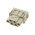 HARTING® 09 14 006 3101 Han-Modular® Connector Insert, 6 Positions, Crimp/Female, Polycarbonate