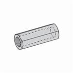 B-Line B655-1/4ZN Threaded Rod Coupling, 1/4-20, Steel, Zinc Plated