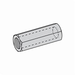 B-Line B655-5/16ZN Threaded Rod Coupling, 5/16-18, Steel, Zinc Plated
