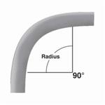 CANTEX® 5133841 SCH 40/STD Plain End Special Radius Conduit Elbow, 2-1/2 in Trade, 90 deg, PVC